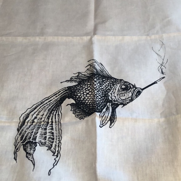 New - Tea Towels by Rory Dobner. Smokey Fish and Masked Skull. - Picture 3 of 7